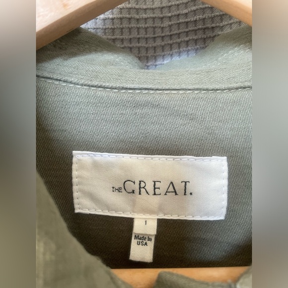 THE GREAT. The Blouson Chore Jacket in Army • NWT - Picture 6 of 9